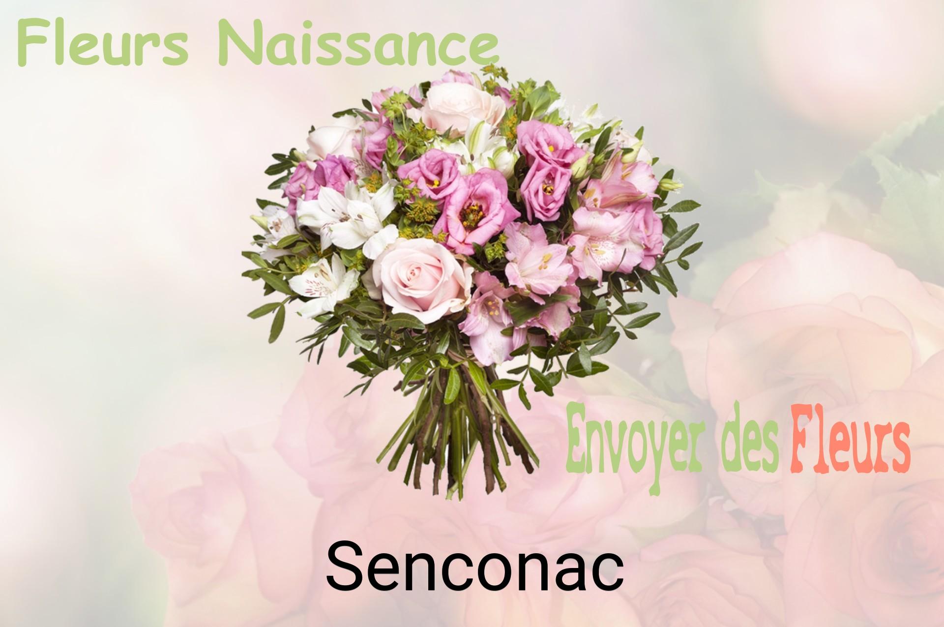 Bouquet de fleurs de naissance livré à Senconac