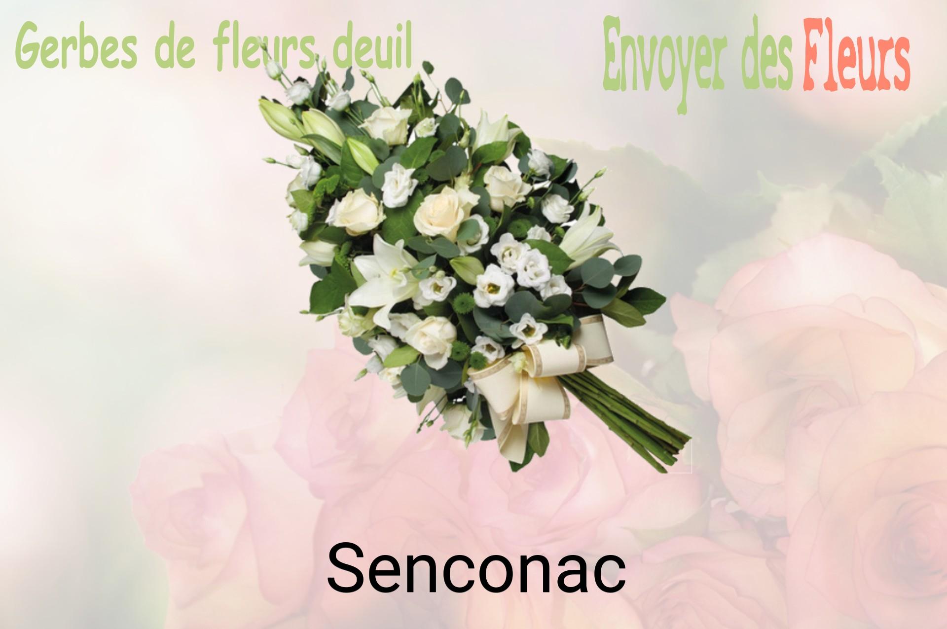 Gerbe de fleurs de deuil livrée à Senconac